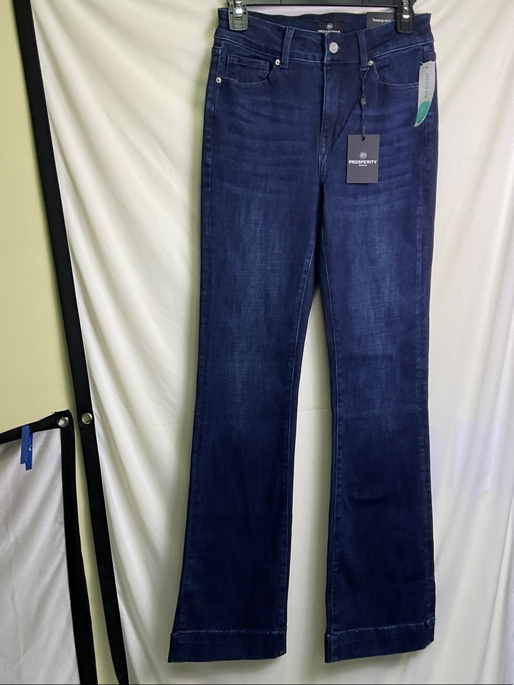Prosperity Cara Trouser Hem Bootcut Jean Dark Blue